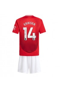 Manchester United Christian Eriksen #14 Babytruitje Thuis tenue Kind 2024-25 Korte Mouw (+ Korte broeken)